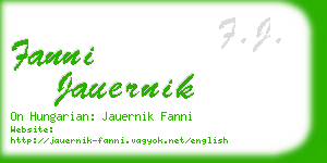 fanni jauernik business card